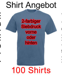 100 premium Shirts 2-farbig bedruckt mit deinem Motiv
