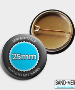 25mm Buttons mit Nadel