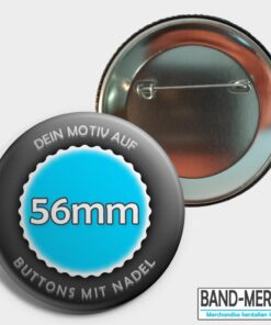 56mm Buttons mit Nadel