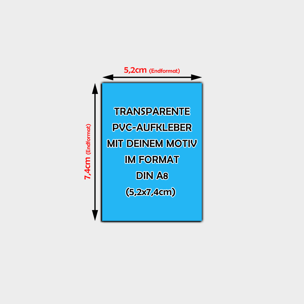 Transparente Pvc Folien Aufkleber Din A8 Bestellen 5 2 X 7 4cm