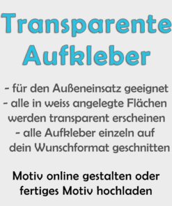 transparente Folien-Aufkleber