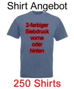 250 Shirts 2-farbig bedruckt mit deinem Wunschmotiv