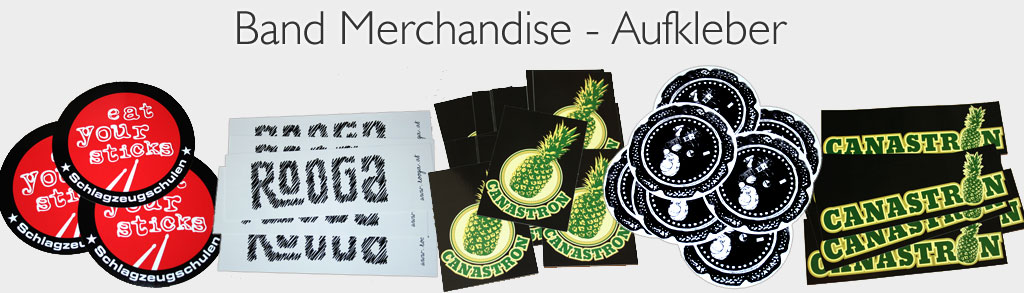 Band Merchandise Aufkleber