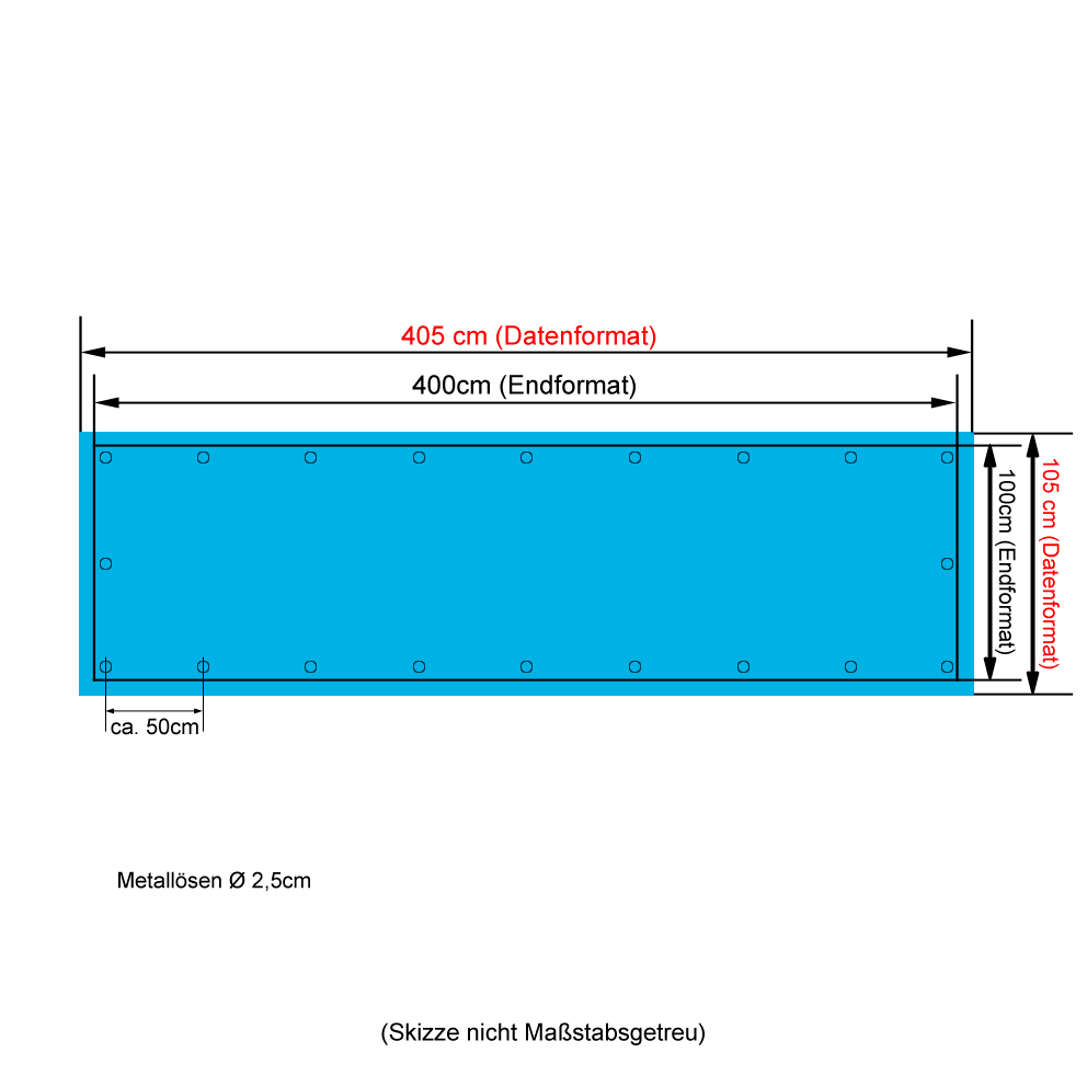 Pvc Banner 1x4m Mit Deinem Wunschmotiv Bedruckt Versandkostenfrei