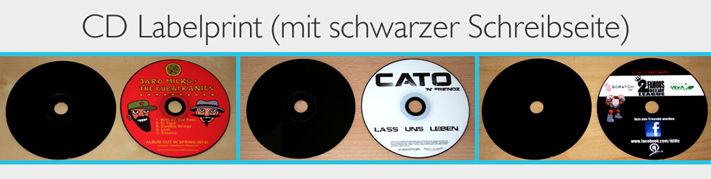 cd Rohlinge bedrucken mit schwarze Brennseite