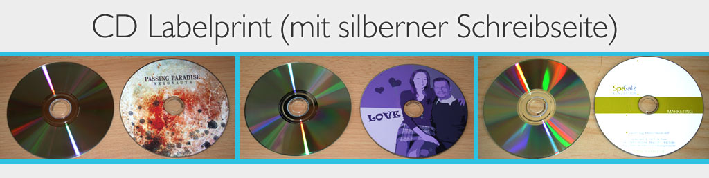 cd labelprint silberne cds