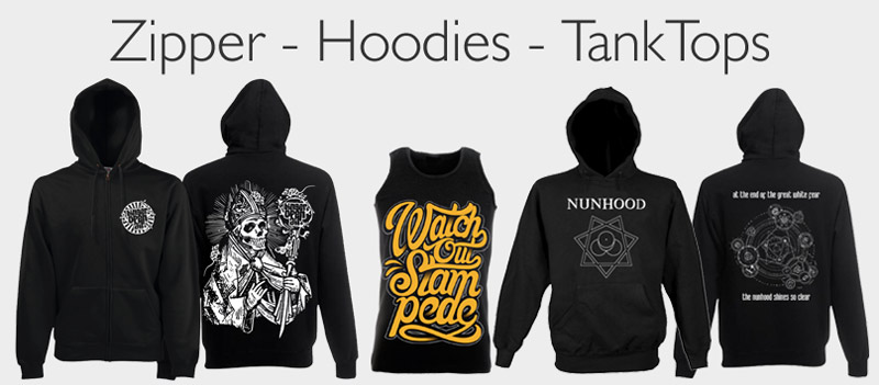 zipper, hoodies, tanks, drucken lassen